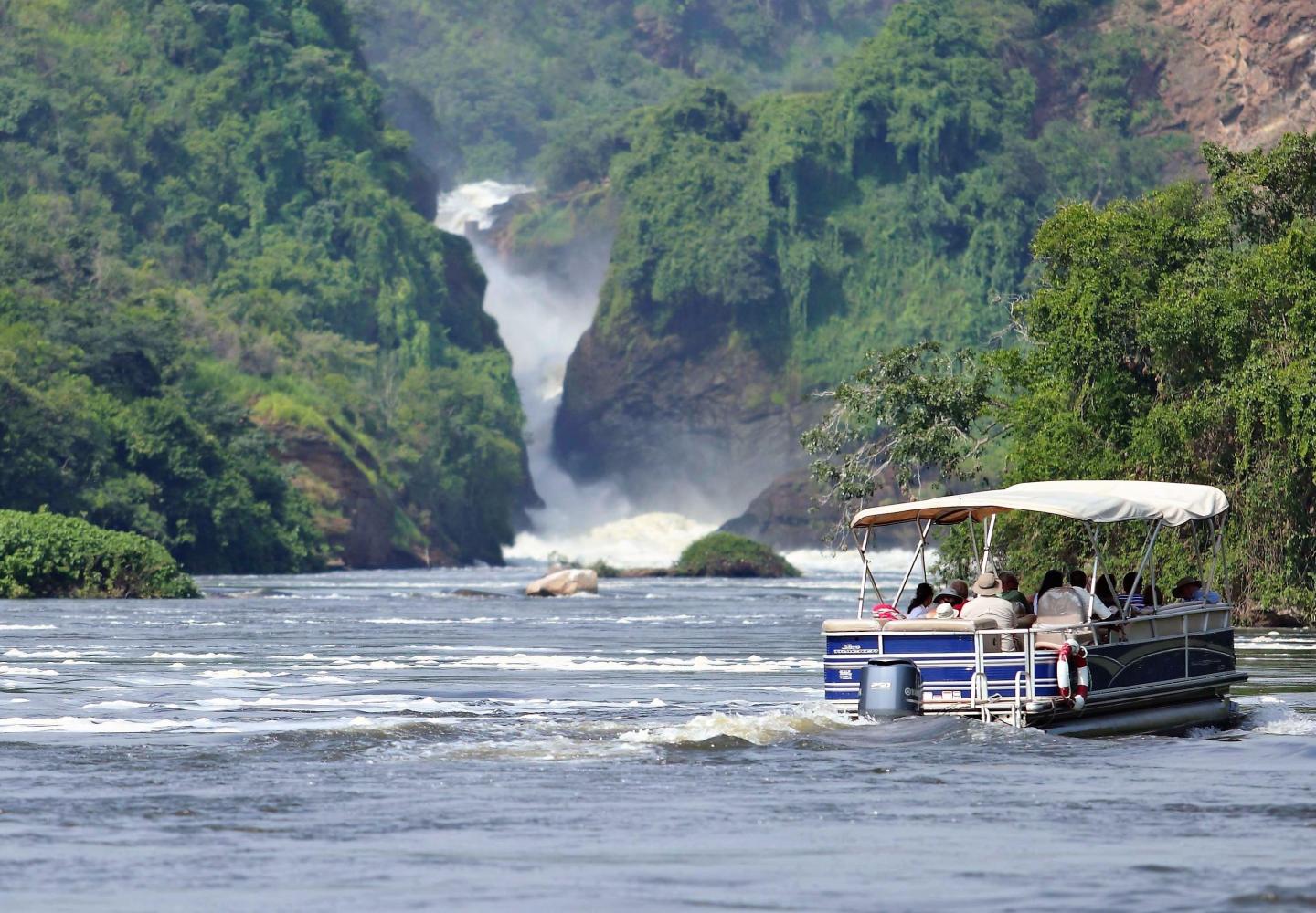 Boat trip on the Nile River up to Murchison Falls